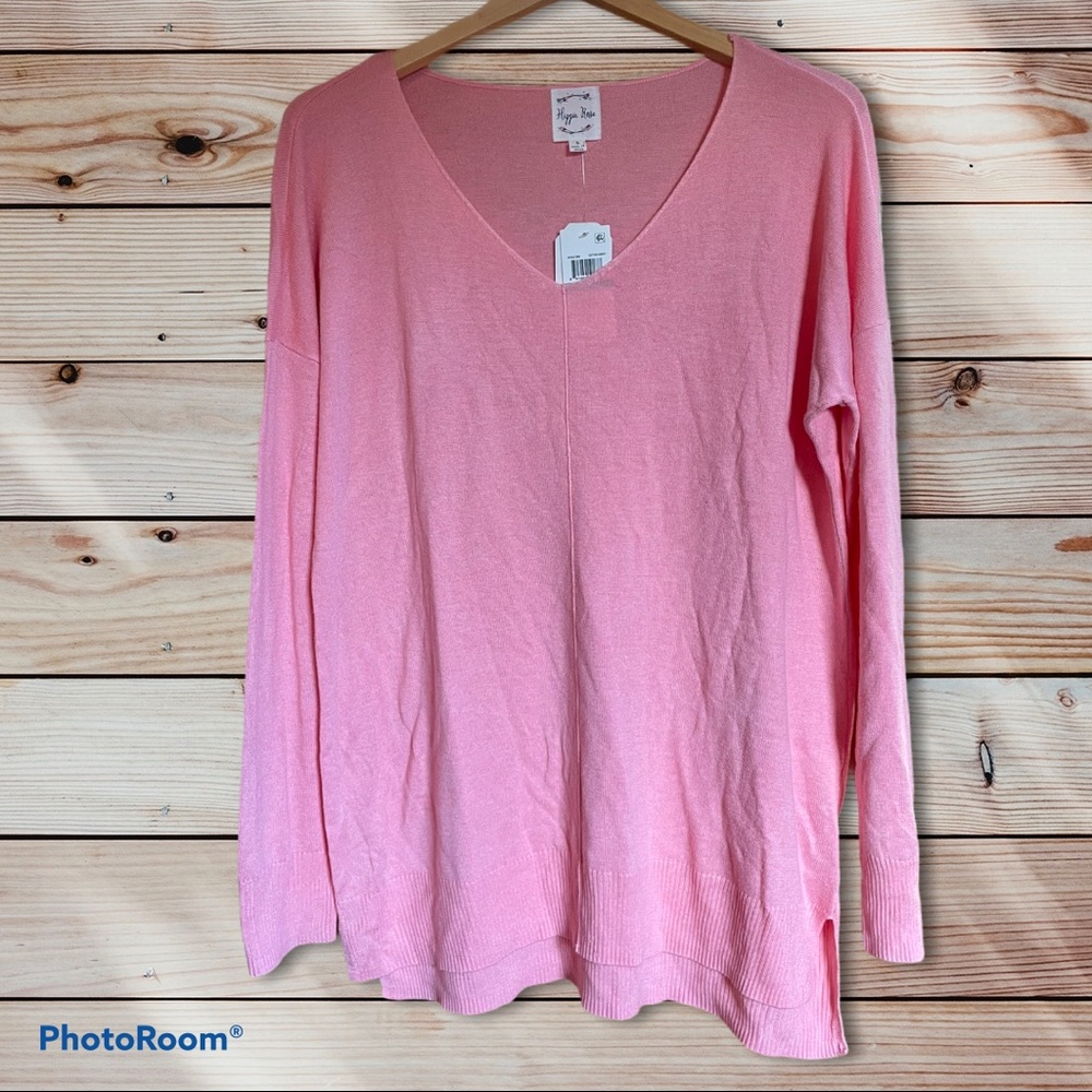 Hippie Rose pink sweater Size large